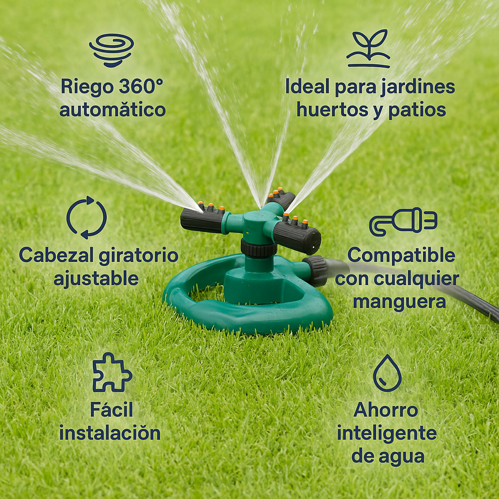 Rociador De Agua AquaSpin 360™ Riego automático 360°