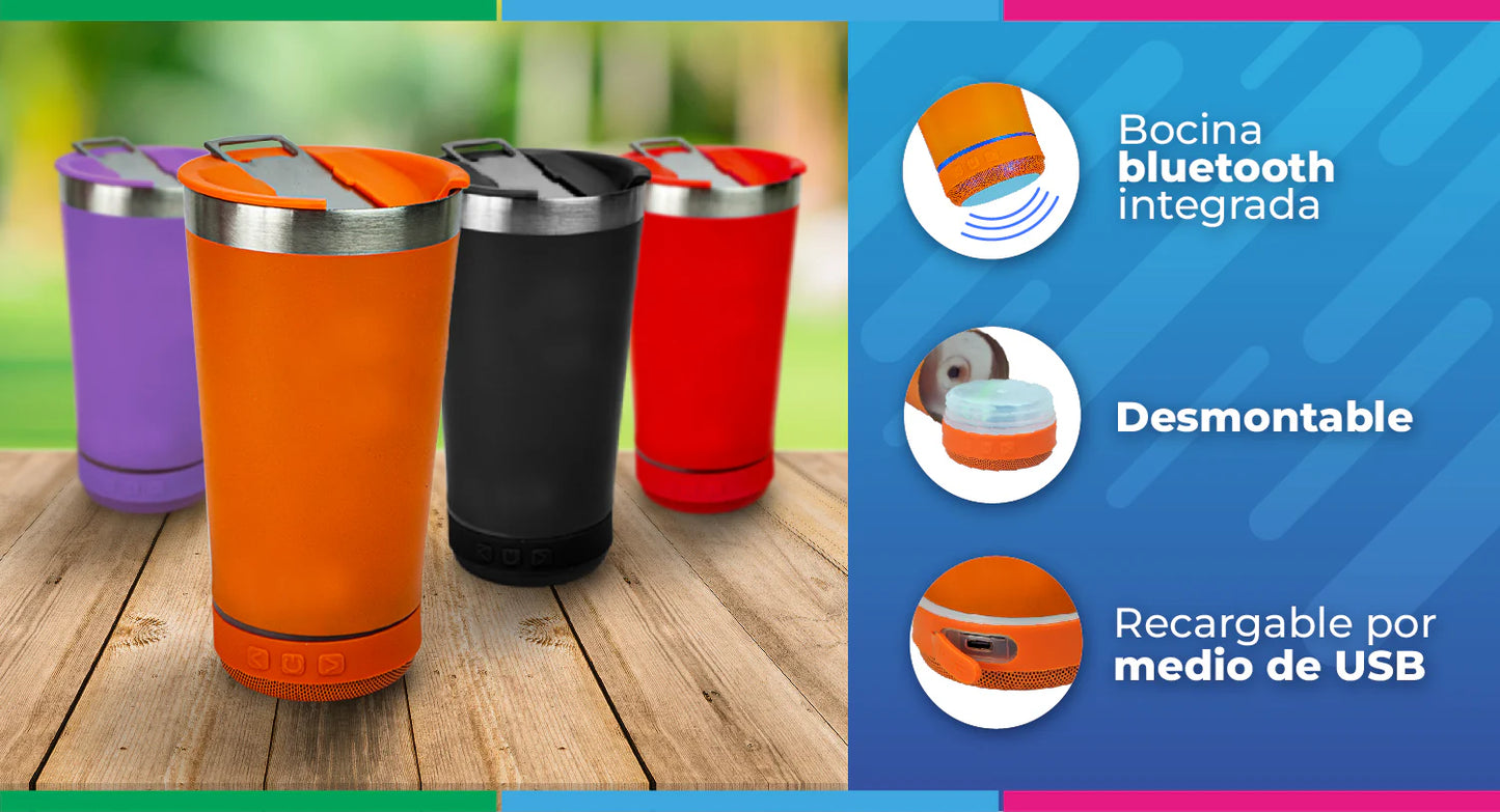 Vaso Termico Con Bocina SoundSip™ Pro