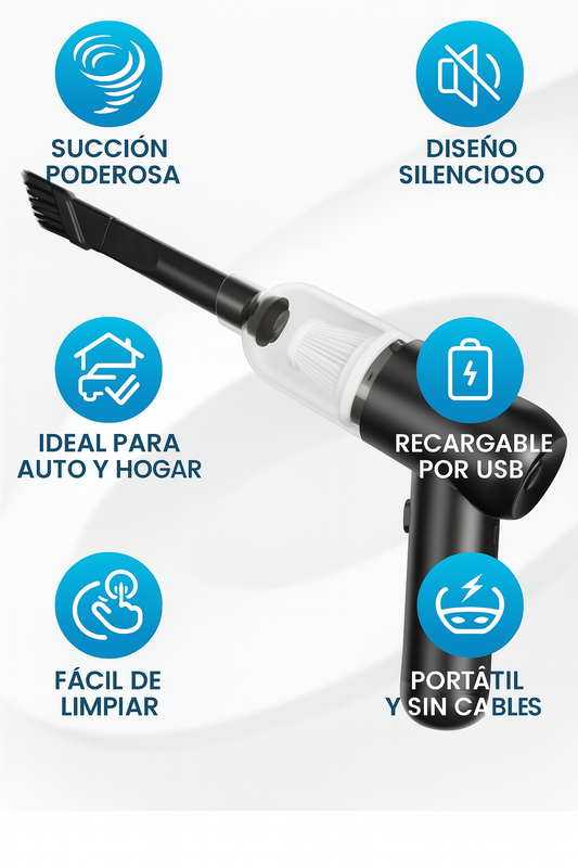 Aspiradora De Mano AspiZen – Limpieza silenciosa y efectiva
