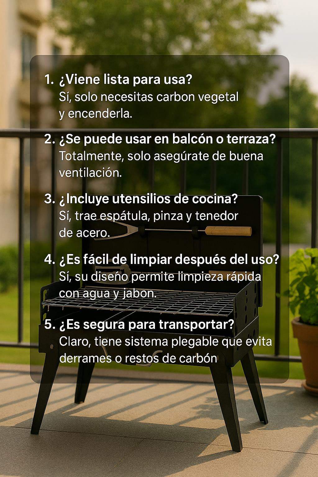 bbq Portatil Con Utensilios On-The-Go™