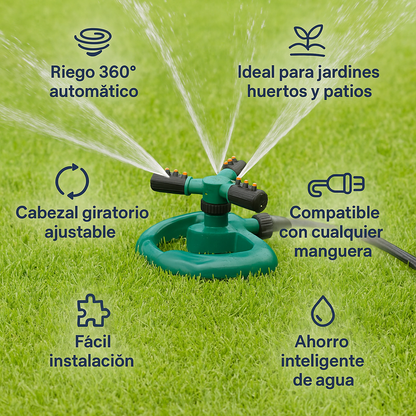 Rociador De Agua AquaSpin 360™ Riego automático 360°