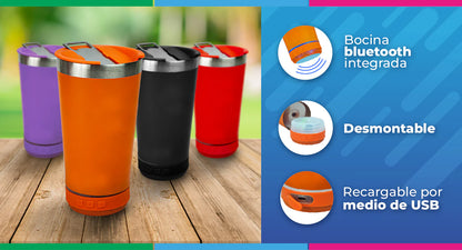 Vaso Termico Con Bocina SoundSip™ Pro